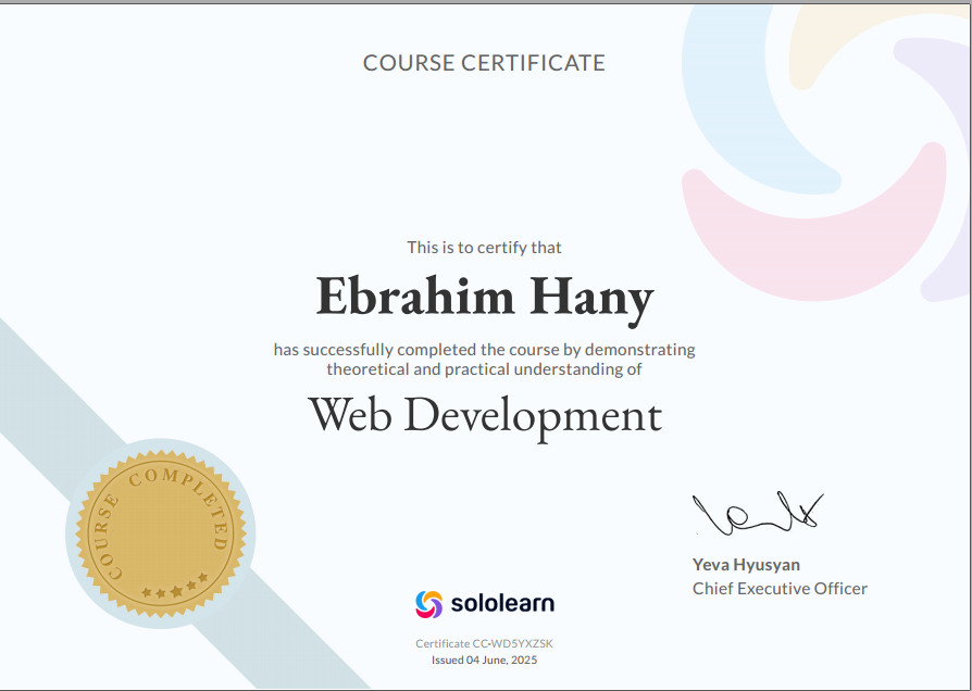 Web Development Certificate