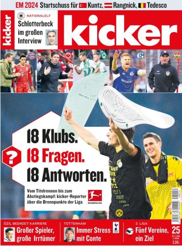 Kicker Sportmagazin No 25 vom 23 März 2023 Kicker Sportmagazin No 25 vom 23 März 2023