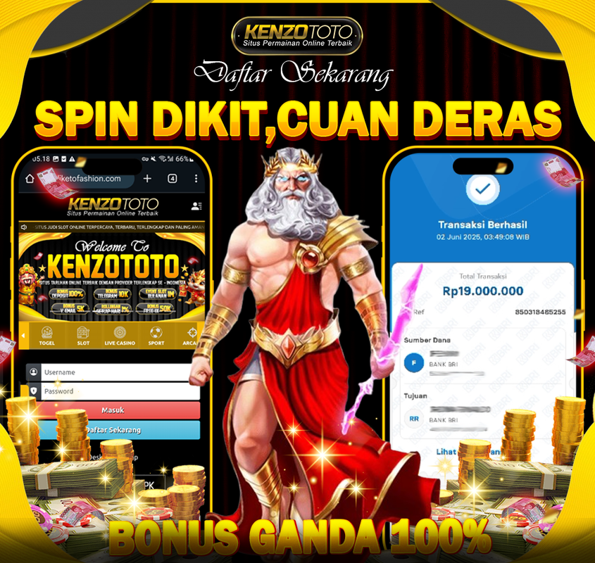 ⚡ Spin Dikit, Cuan Deras Bareng Zeus di KENZOTOTO!