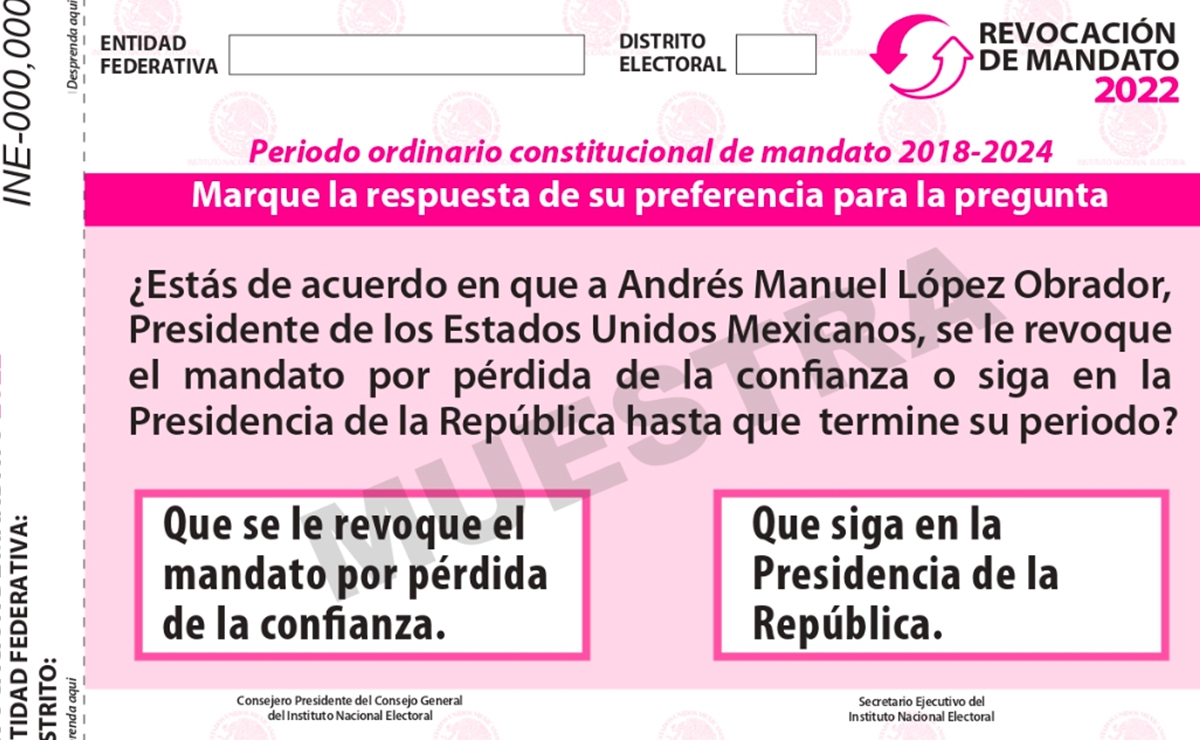INE publica acuerdo sobre logística para revocación de mandato en el extranjero