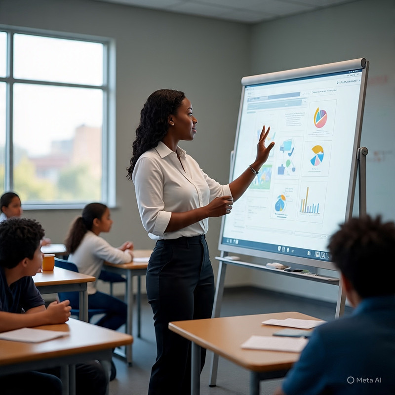 Classe scolaire avec technologie