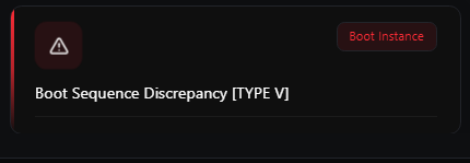 Boot Sequence Discrepancy [TYPE V]