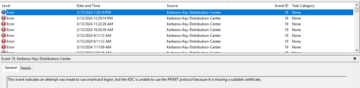 Error Events Error Events