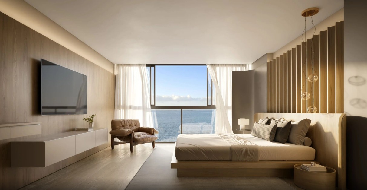 Suíte master com closet e banheiro de mármore - alto padrão