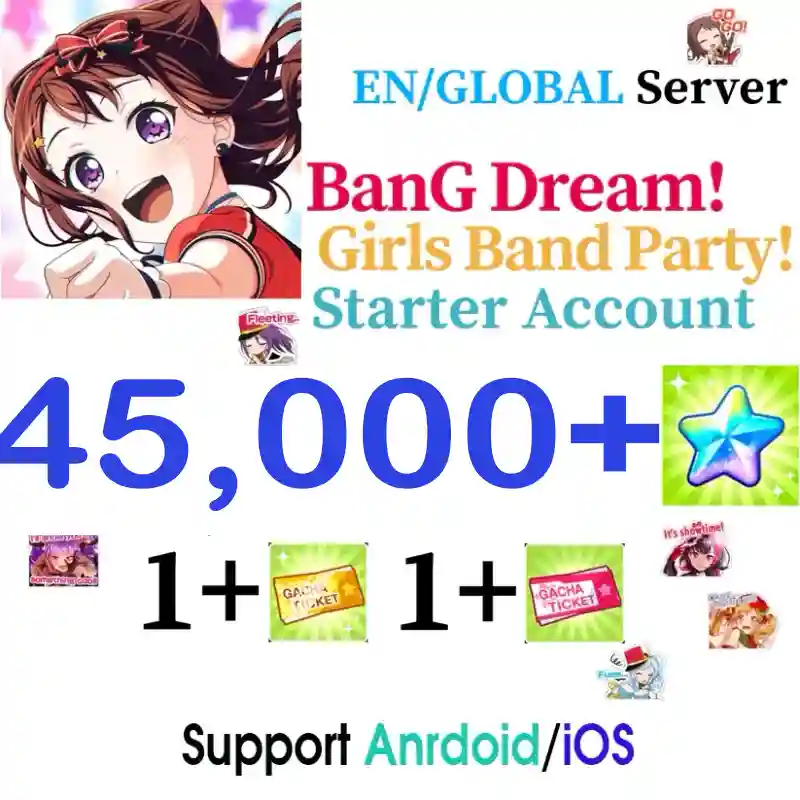 [EN/GLOBAL] BanG Dream Girls Band Party Bandori Starter Reroll Account 