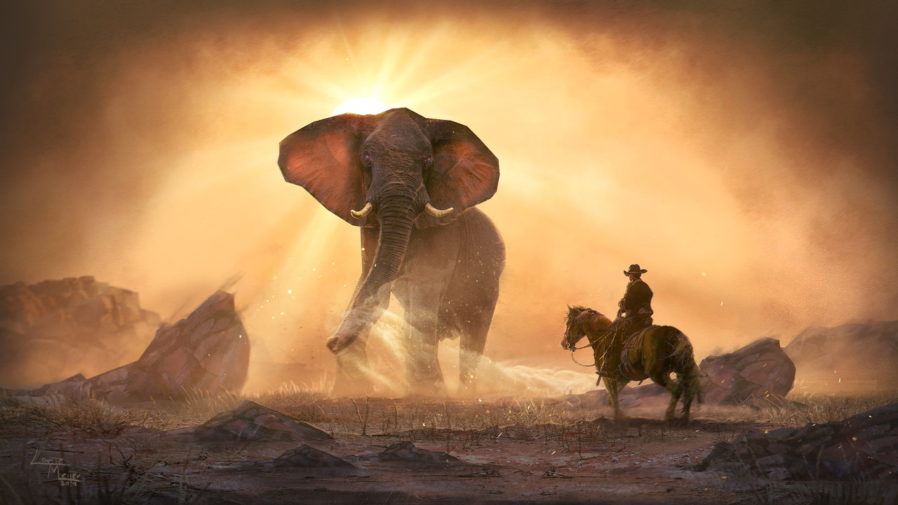 99px_ru_wallpaper_284440_kovboj_verhom_na_loshadi_smotrit_na_gigantskogo_slona
