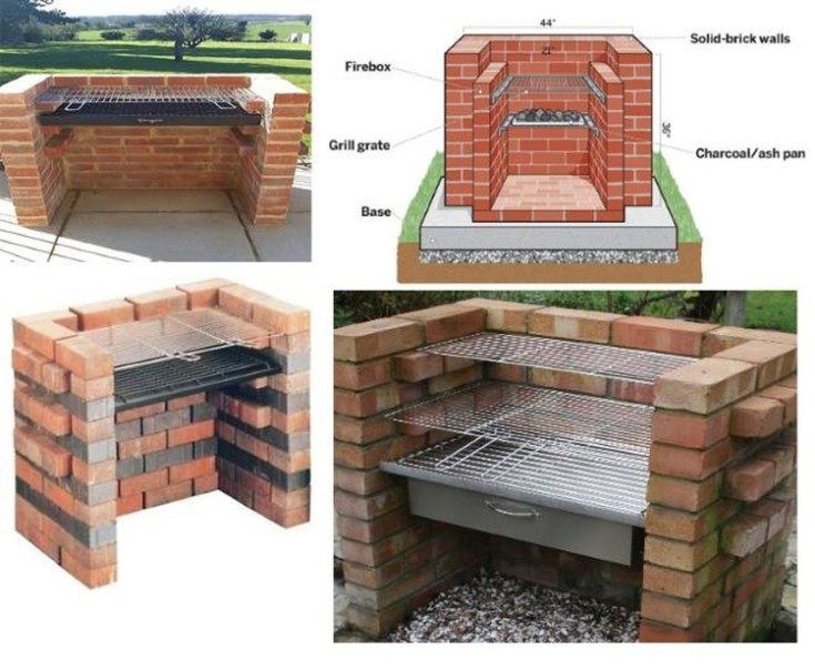 шашлычница из кирпича своими руками пошагово