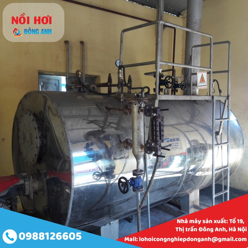 nồi hơi đốt dầu 1 tấn