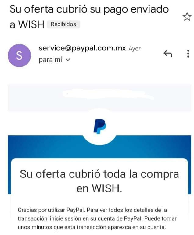 Compra Gratis en Wish de 170 
