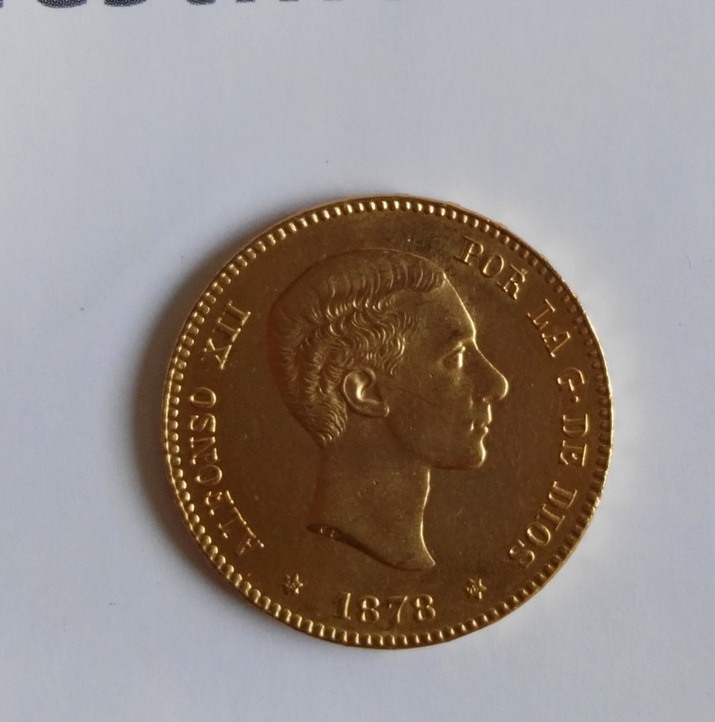 25 pesetas 1878 (*18-78). Alfonso XII 1878. DE M Alfonsinamejor4