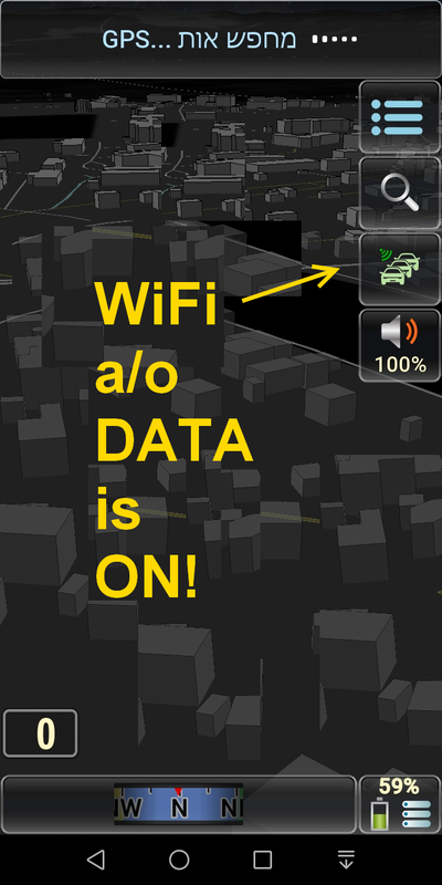 Wi Fi a o Data is ON