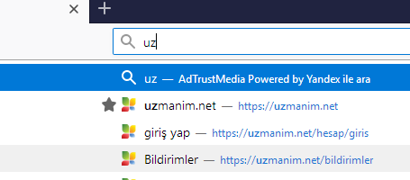 Firefox otomaik önerilen url silme