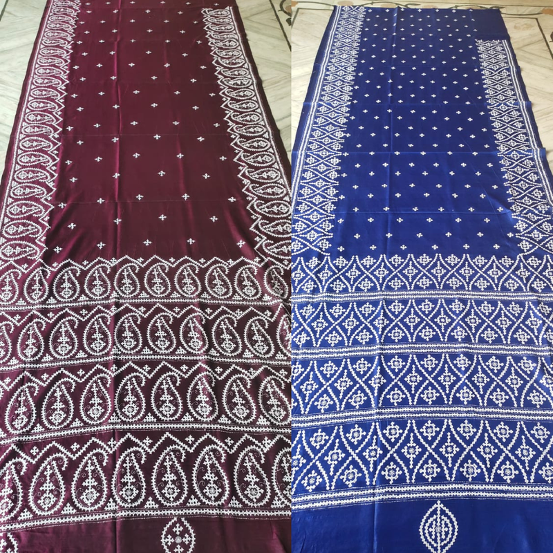 Semi Bangalore Gujrati Stitch saree