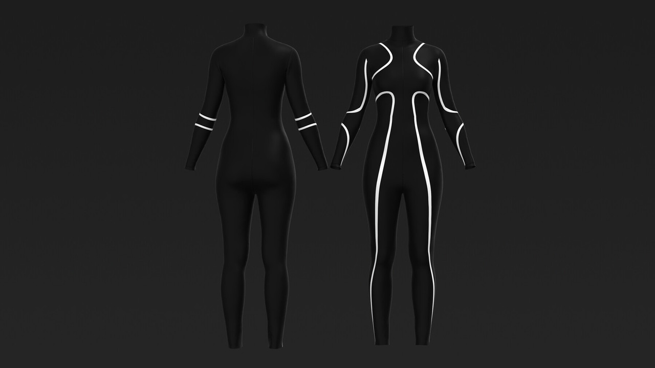 models of women's outfit sport  Marvelous & Clo3d  OBJ  FBX outfit 2