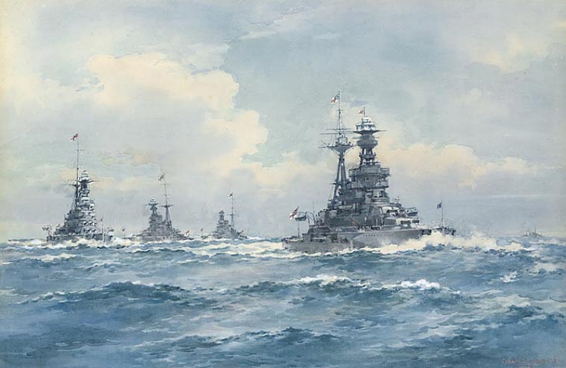 HMS Royal Oak, HMS Revenge, HMS Royal Sovereign y el HMS Resolution