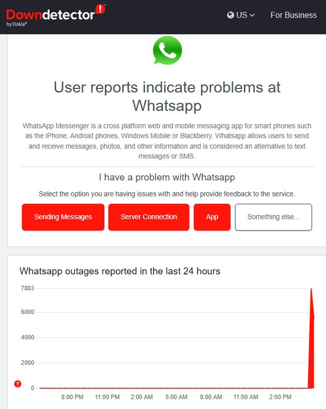 WhatsApp down