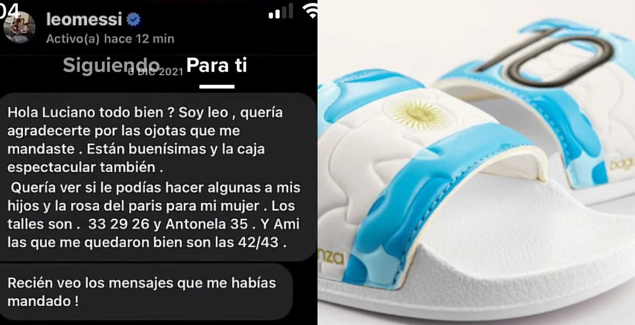 Lionel Messi: familia emprendedora le envía sandalias y jugador le hace  impresionante pedido - Radiomar