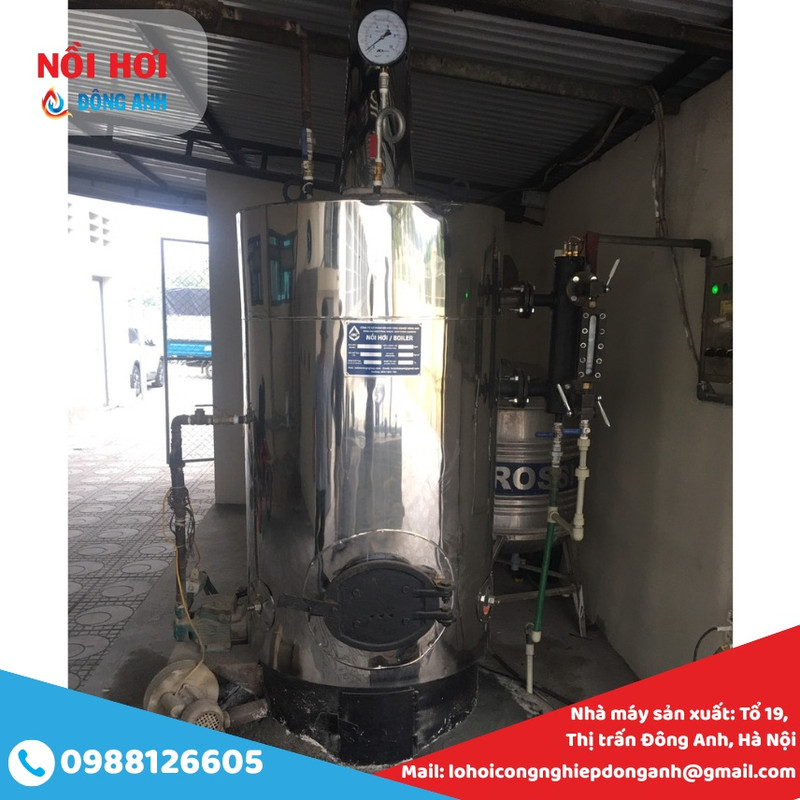 nồi hơi đốt than củi 100kg/h