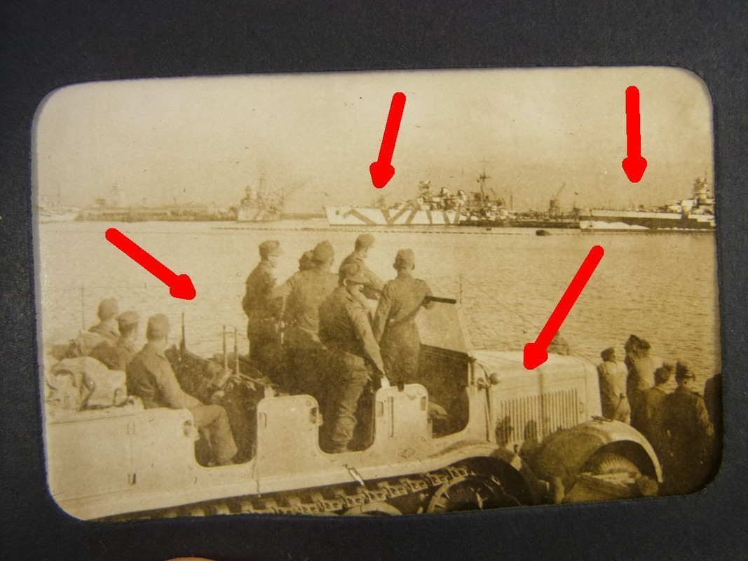 Halbkette Schiff mit Tarnung Rußland Ostgebiete 