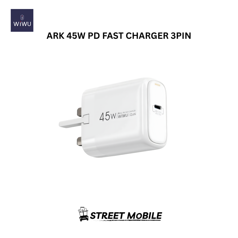 WIWU WI-U035 ARK 45W PD FAST CHARGER 3PIN