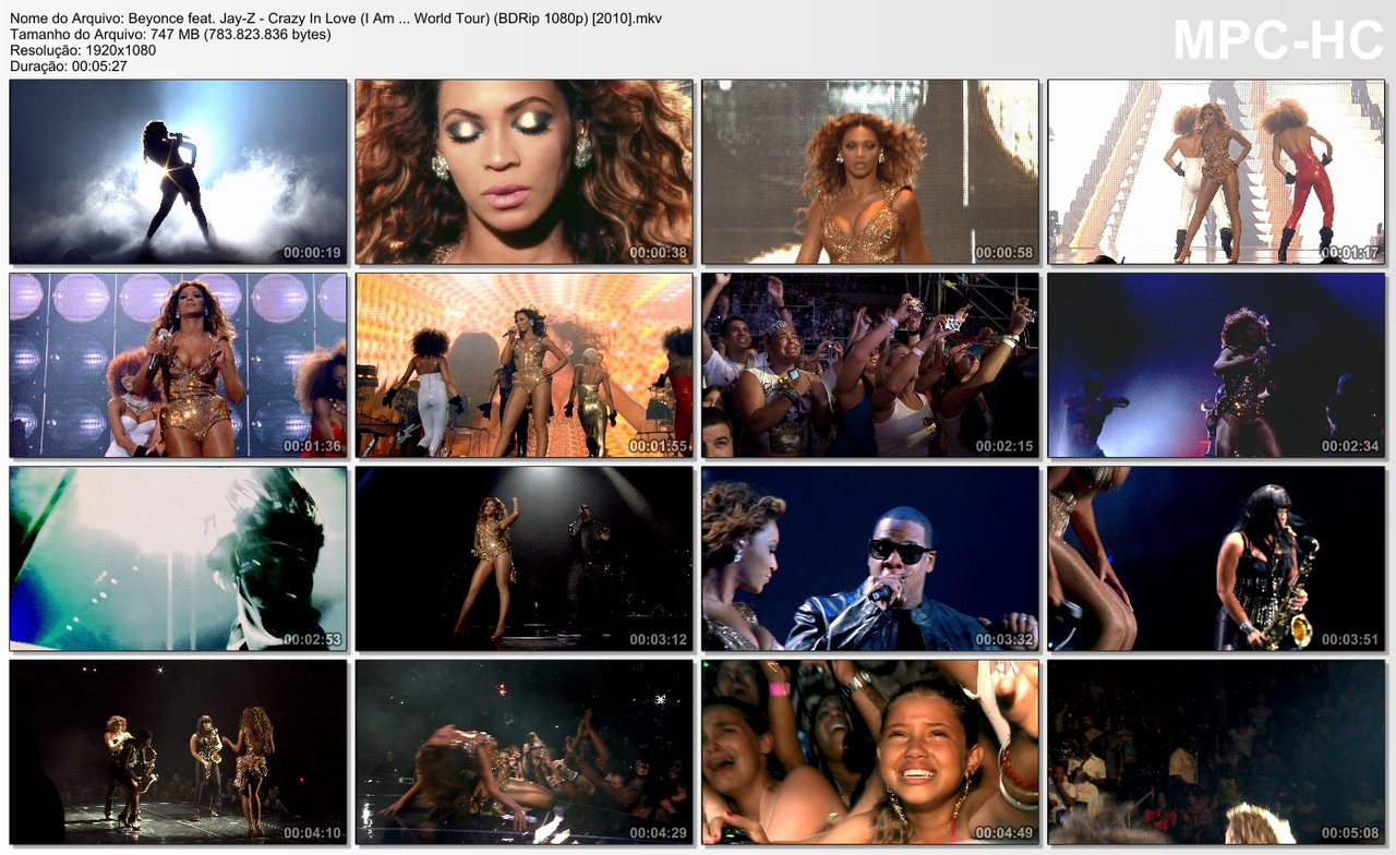 Beyonce feat. Jay-Z - Crazy In Love (I Am ... World Tour) (BDRip 1080p) [2010]