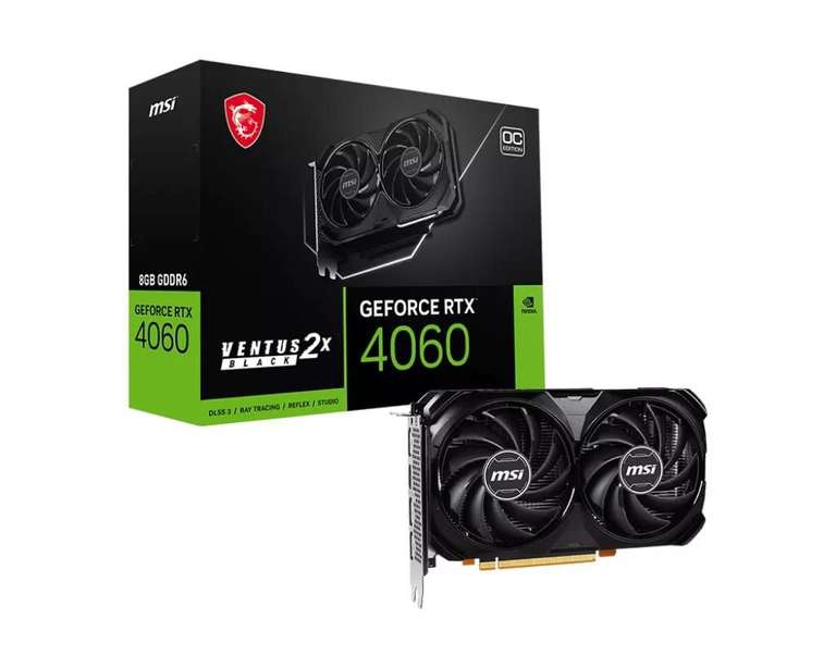 Cyberpuerta: MSI NVIDIA GeForce RTX 4060 VENTUS 2X BLACK 

