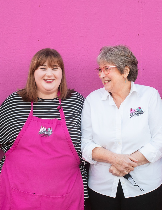 Rebecca Boutin and her mother at their first Bite Me Kupcakez photo shoot
