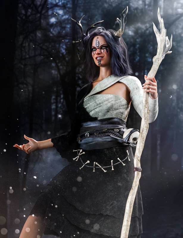 dForce DarkForest Evil Witch Outfit for Genesis 8 and 8.1 Females dForce DarkForest Evil Witch Outfit for Genesis 8 and 8.1 Females