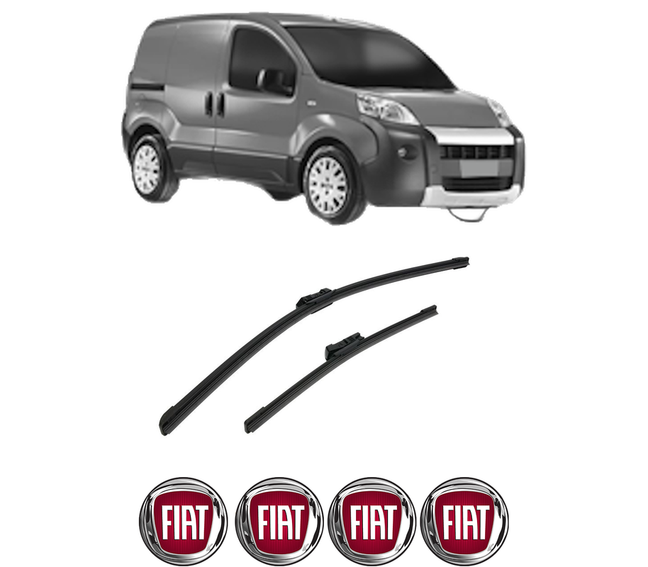 Set stergatoare auto FIAT 500 (312_) din 2007-2021, pentru parbriz auto, 2 bucati, Bosch Aerotwin, din cauciuc siliconat rezistent, 4 Stickere Auto FIAT