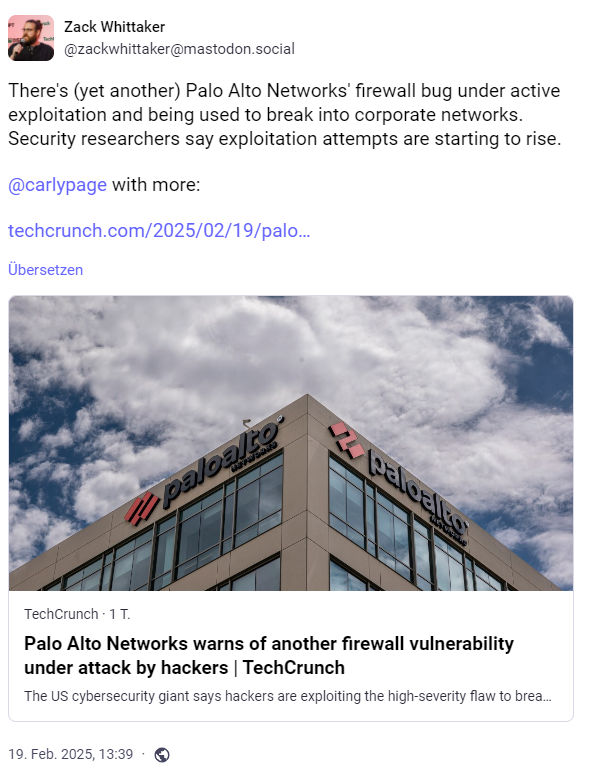 Schwachstellen in Palo Alto Networks Firewalls