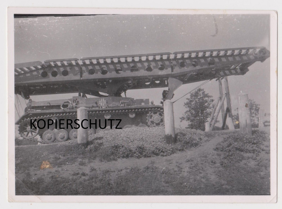 Orig. Foto Panzer Turmnummer 33 Brückenlege Panz