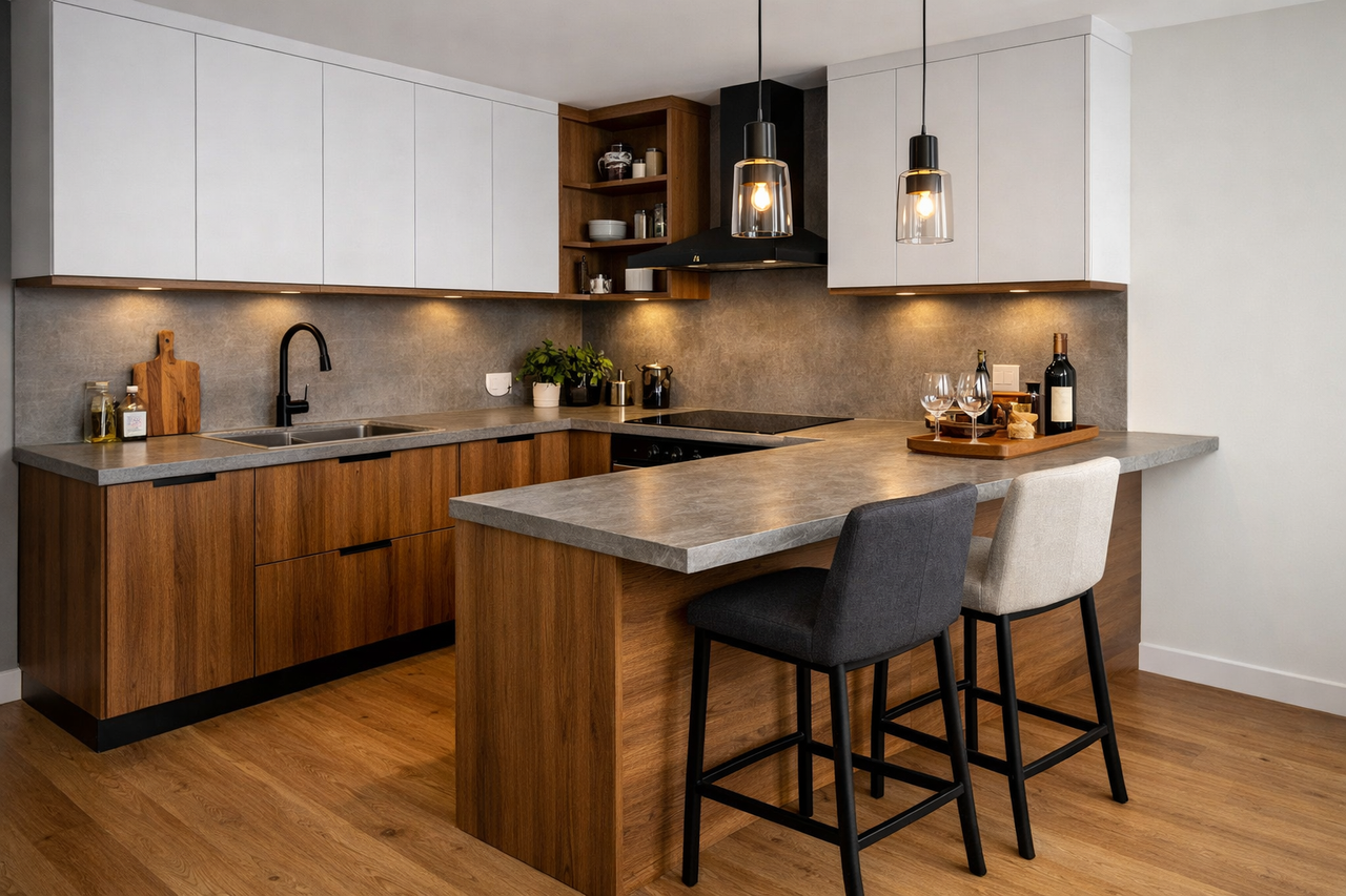 Что такое барная стойка в кухне и где она уместна