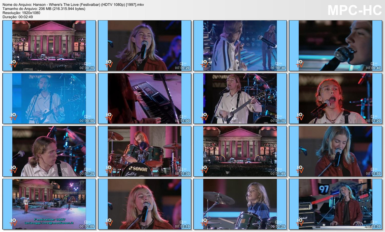 Hanson - Where's The Love (Festivalbar) (HDTV 1080p) [01.09.1997]