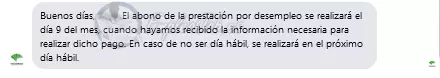 Confirmación pago unicaja prestación por desempleo mayo 2023