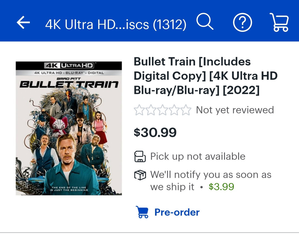 Bullet Train 4K Steelbook (4K Ultra HD + Blu Ray + Digital Code