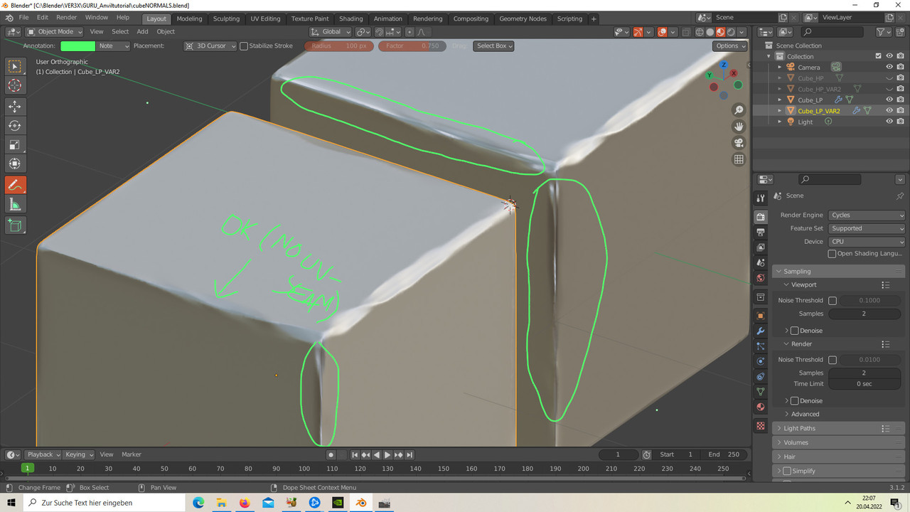 edges Blender 3.1.2 UVSeam will cause visual seam in baked normal map (Highpoly > LowPoly