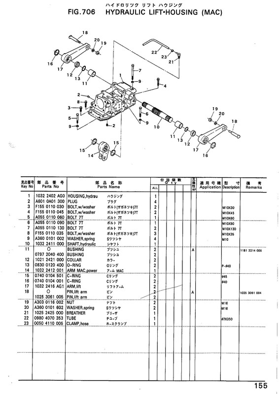 [Mitsubishi MT14D] Fallo brazos: escalón en bajada Despiece-p-155