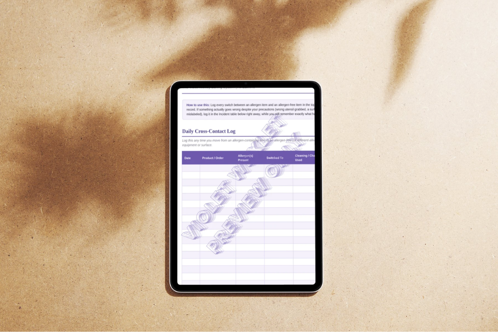 Cross-Contamination Log