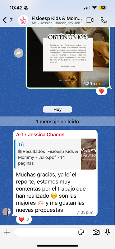 Referencia o comentario de un cliente 19