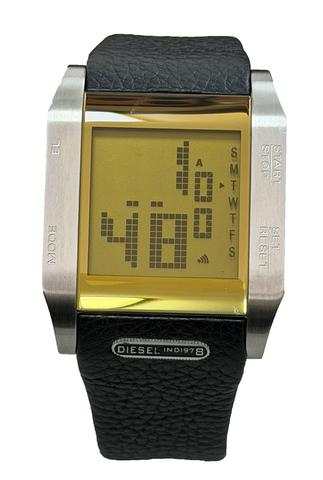 Diesel DZ7077 Digital Men's Black Leather Band & Case Mineral