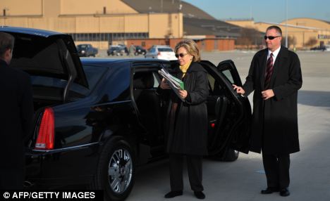 Photo of Hillary Clinton  - car
