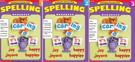 Scholastic Success With Spelling, Grade 1-2-3-4-5