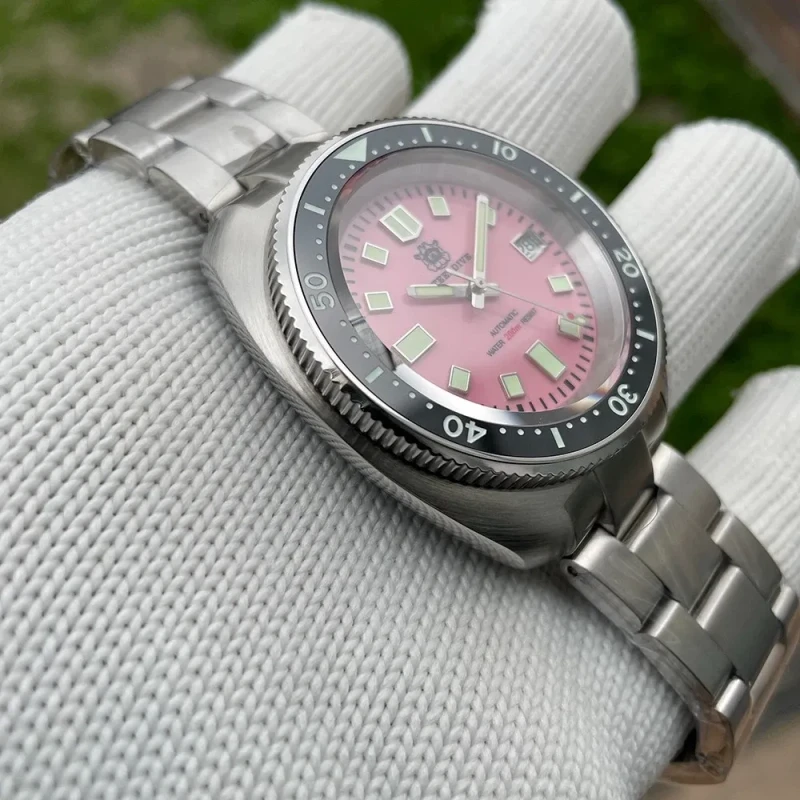 Steeldive SD1974 Pink Captain Willard Turtle 200M Automatic Diver Watch photo 8