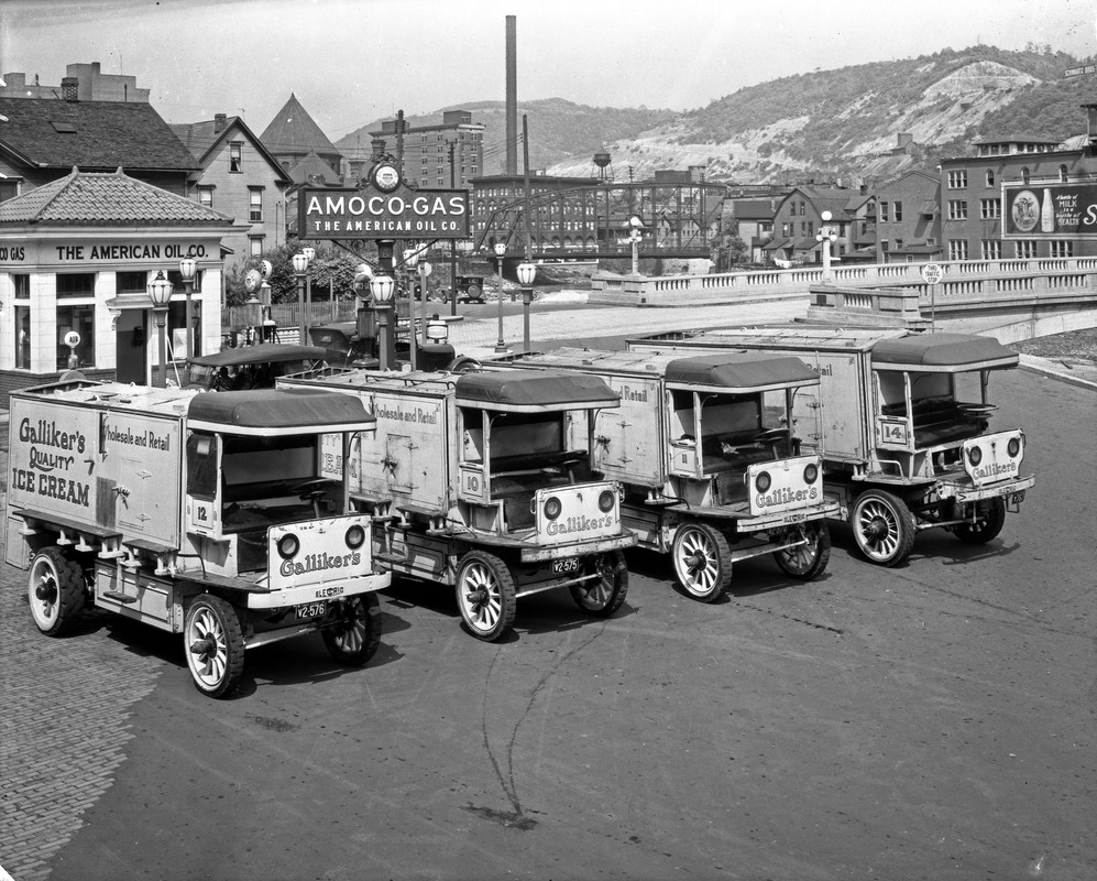 CT Electric '25c Galliker's Ice Cream Johnstown Penna '29 plate 4 in a