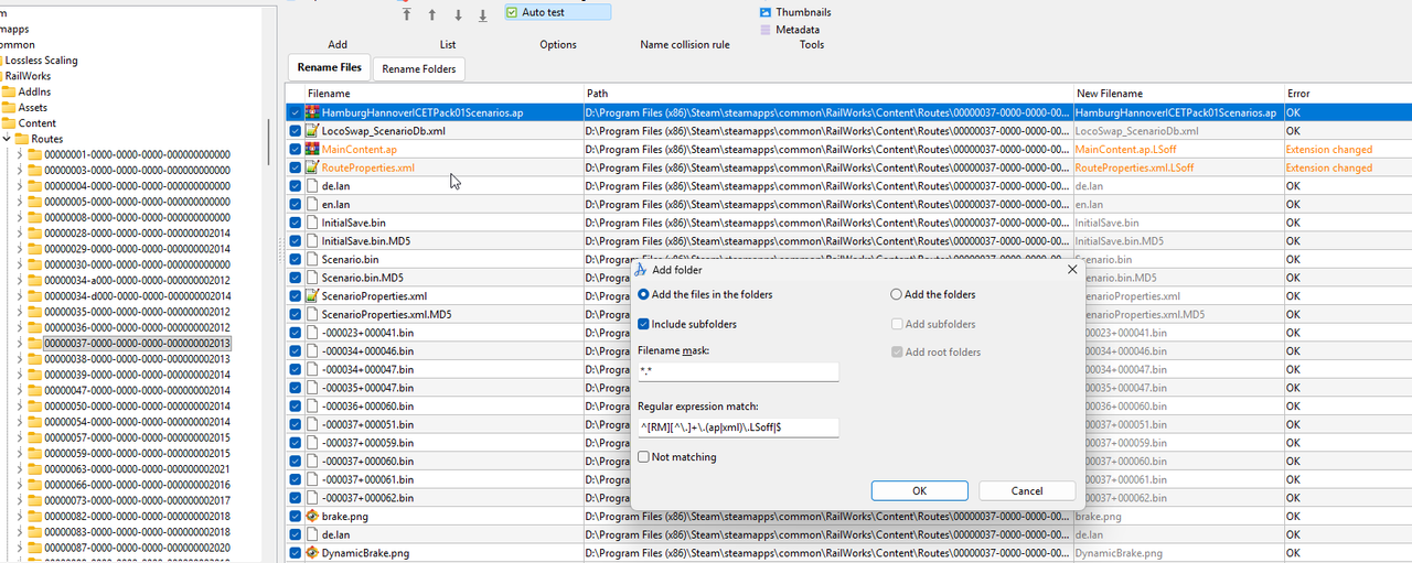 Regex OK but despite many unwanted files