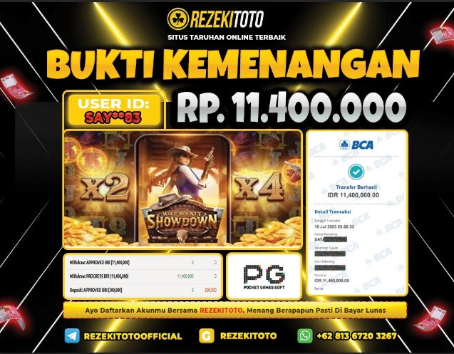 BUKTI KEMENANGAN 10 JULI 2025 WILD BOUNTY SHADOW 11 JUTA 