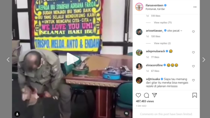 Ifan Seventeen sedih melihat video Satpol PP merusak ukulele milik pengamen jalanan