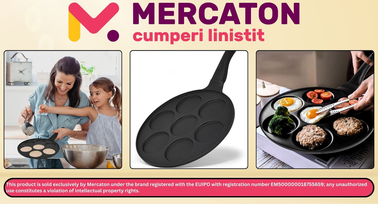 Tigaie Rotunda Mercaton din Fonta pentru Clatite