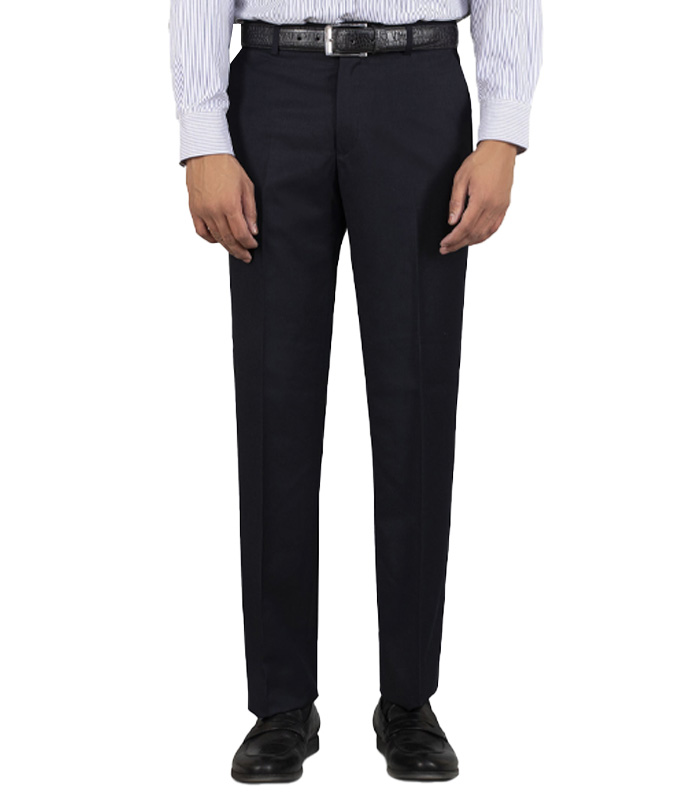 Men’s Formal Trouser Slim Fit Plain Front Cross Pocket Color: 907(43 BLACK Color)