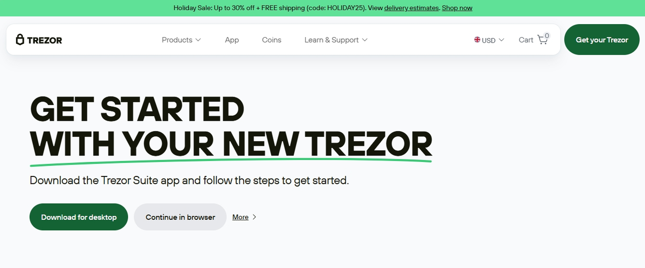 Trezor Wallet Banner